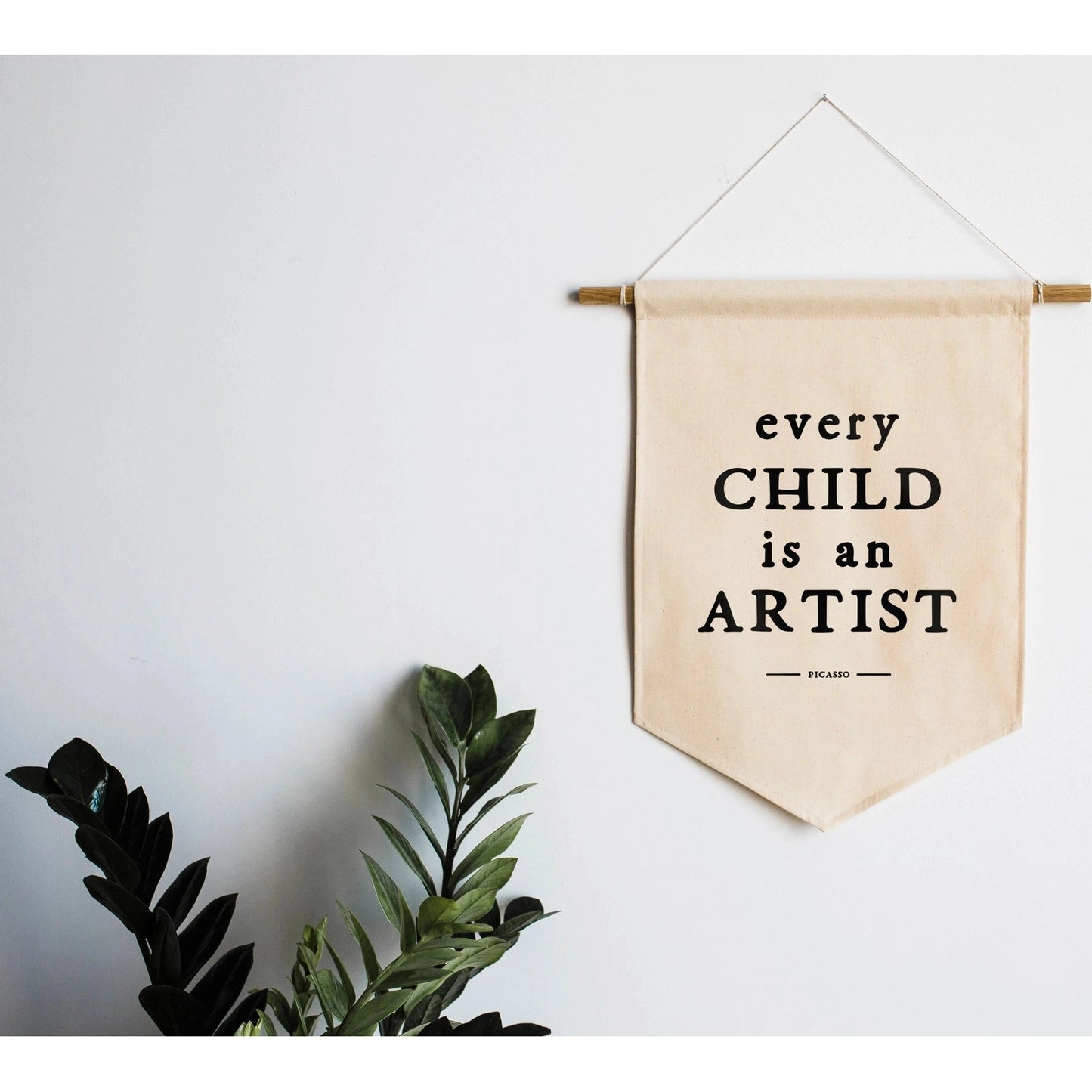 "Every Child Is An Artist" Canvas Banner - The Nurturing Nook