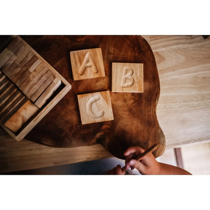 Capital Letter Tracing Tiles - The Nurturing Nook