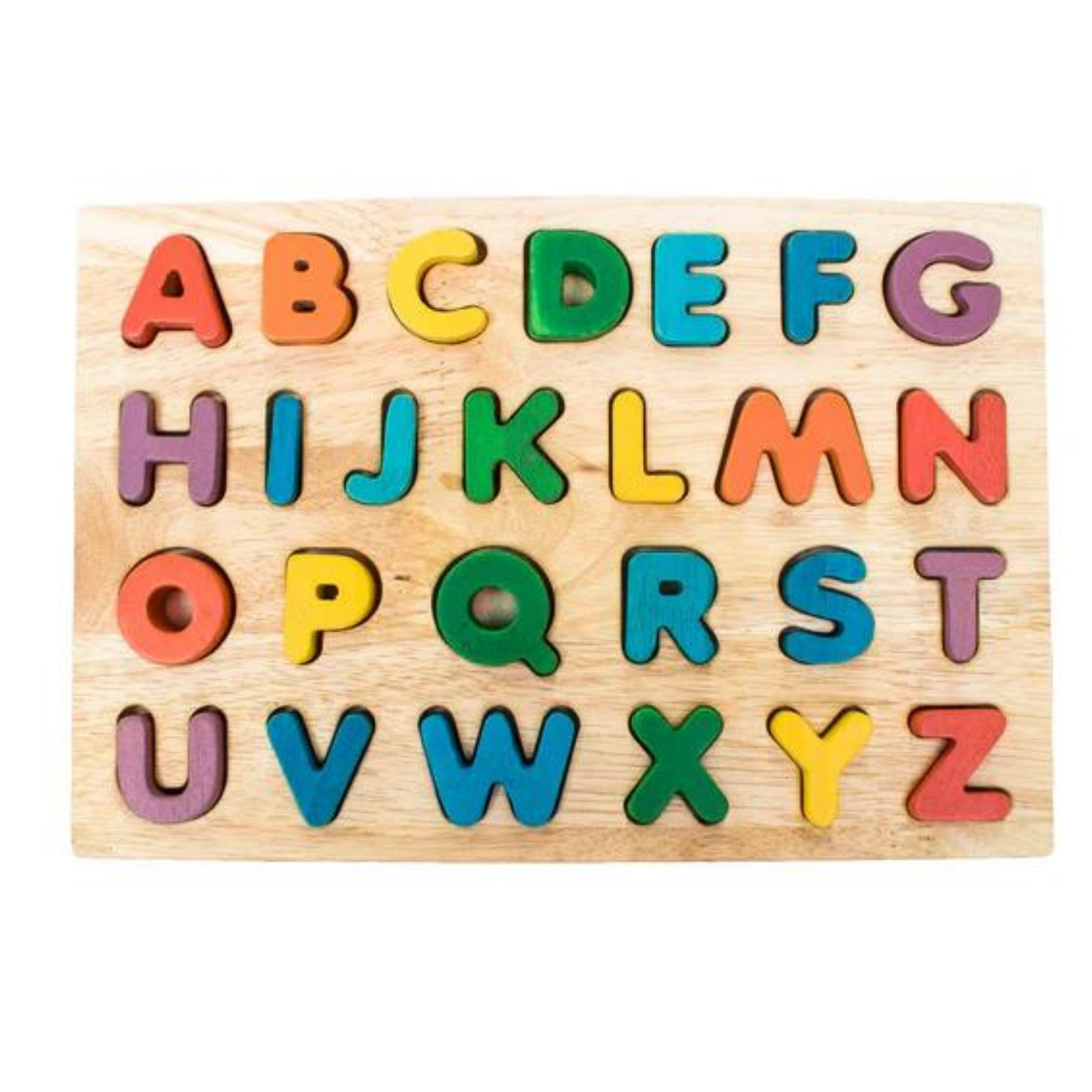 Colorful Letter Puzzle Set of 2 - Colorful Capital Letter Puzzle | Colorful Lower Case Letter Puzzle - The Nurturing Nook