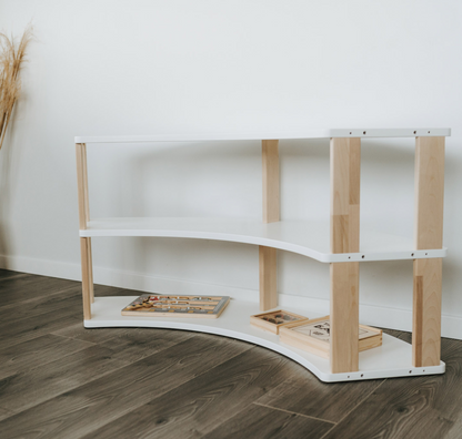 Modular Montessori Shelf Arc for Kids Toy Storage Nursery Shelves