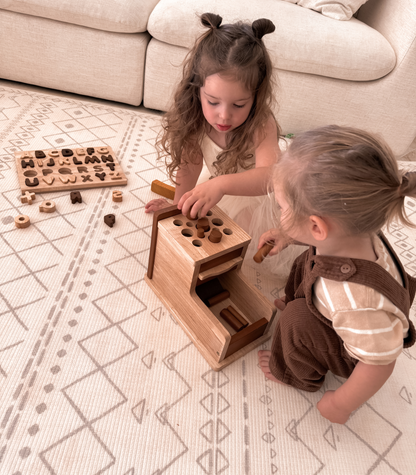 Toddler Bundle - Montessori Cylinder Post Box | Toddler Knob Shapes Puzzle