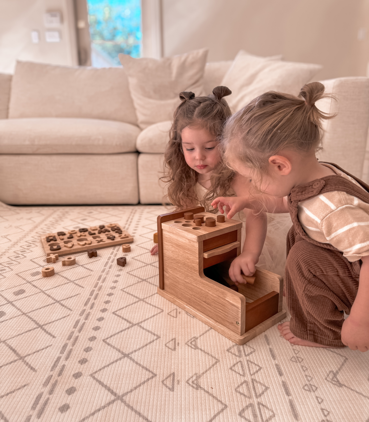 Toddler Bundle - Montessori Cylinder Post Box | Toddler Knob Shapes Puzzle