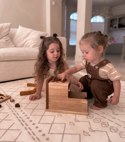 Toddler Bundle - Montessori Cylinder Post Box | Toddler Knob Shapes Puzzle