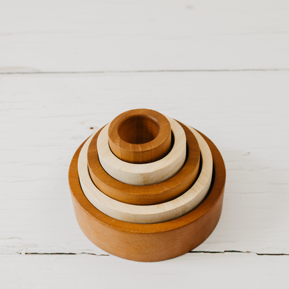 Set of 2 Bundle - Stacking & Nesting Bowls | Wooden Ball Set of 50 