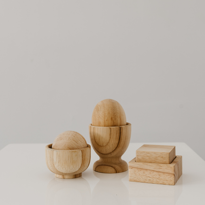 Montessori Egg, Ball and Cube Set