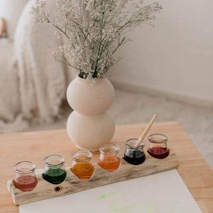 Paint Pot Holder with Glass Jars