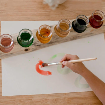 Paint Pot Holder with Glass Jars