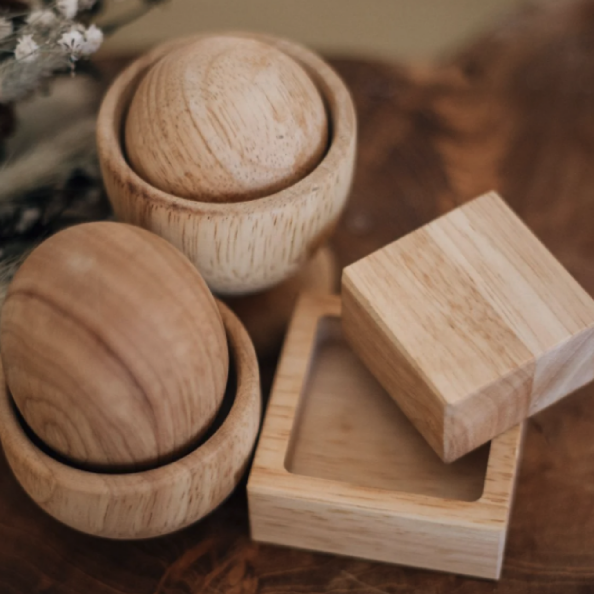 Montessori Egg, Ball and Cube Set