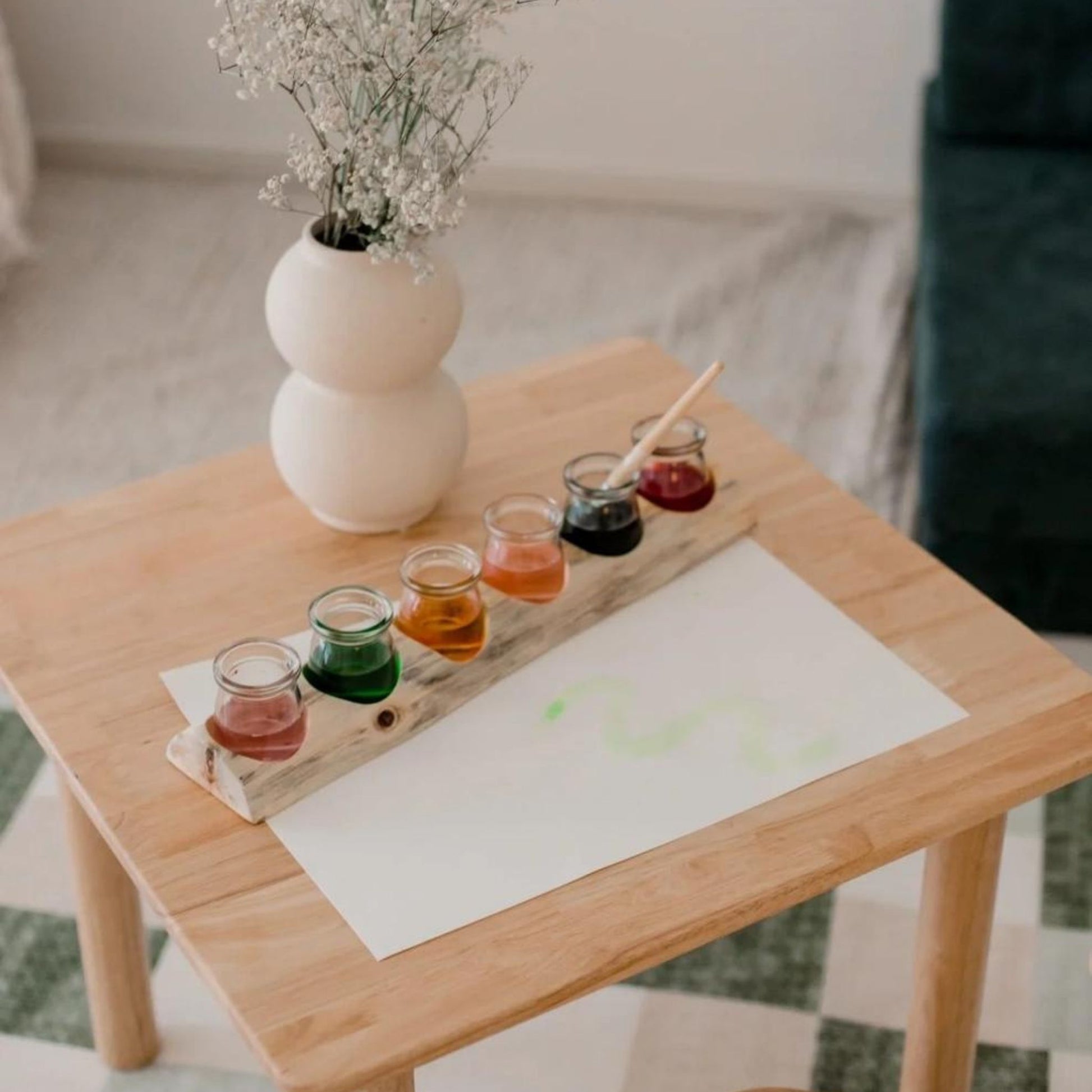 Paint Pot Holder with Glass Jars