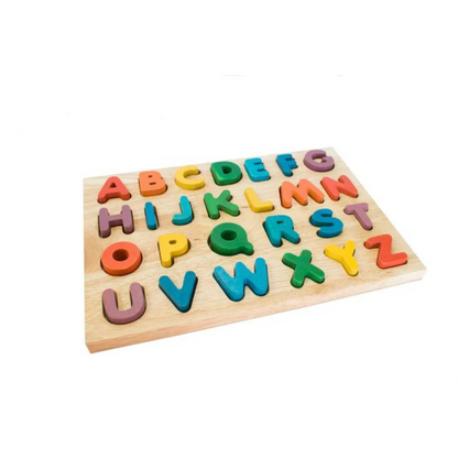 Colorful Letter Puzzle Set of 2 - Colorful Capital Letter Puzzle | Colorful Lower Case Letter Puzzle - The Nurturing Nook