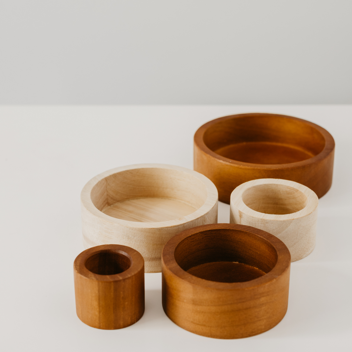 Set of 2 Bundle - Stacking & Nesting Bowls | Wooden Ball Set of 50 