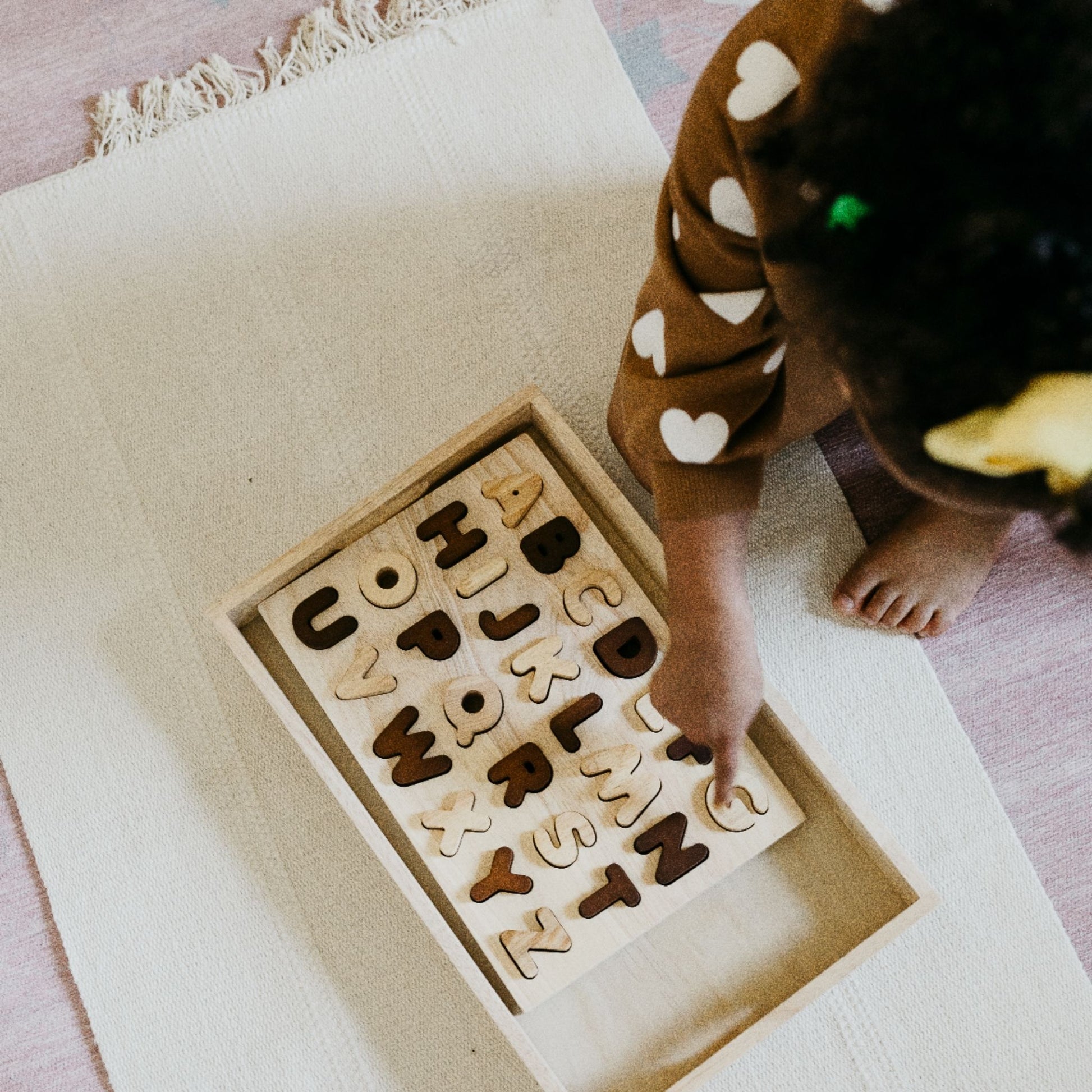 Two Toned Natural Capital Letter Puzzle