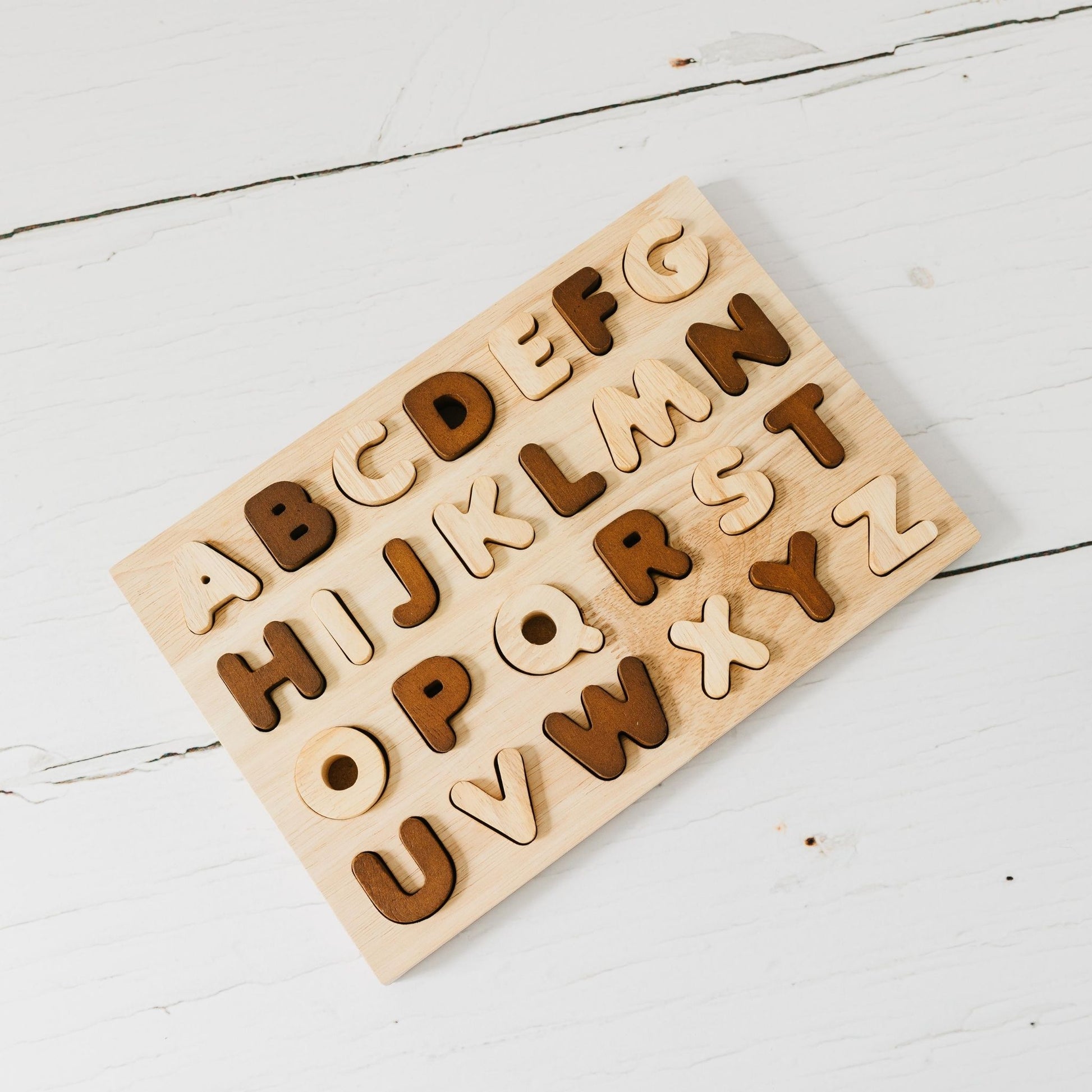 Two Toned Natural Capital Letter Puzzle