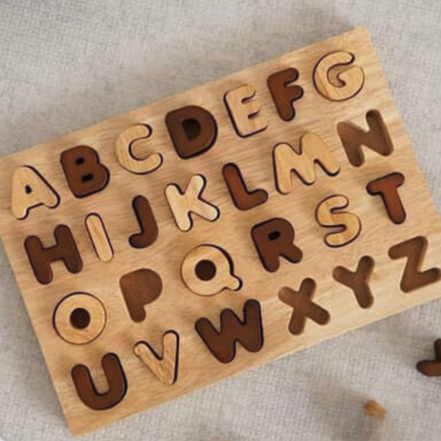 Two Toned Natural Capital Letter Puzzle