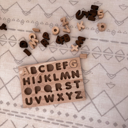 Two Toned Natural Capital Letter Puzzle