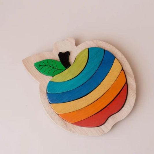 Colorful Apple Puzzle Wooden Toy