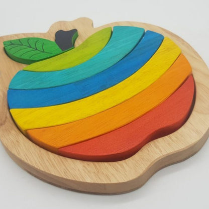 Colorful Apple Puzzle Wooden Toy