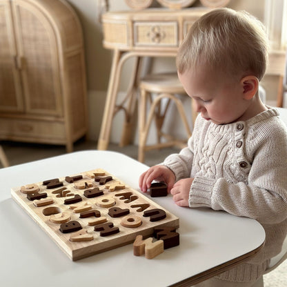 Two Toned Natural Capital Letter Puzzle