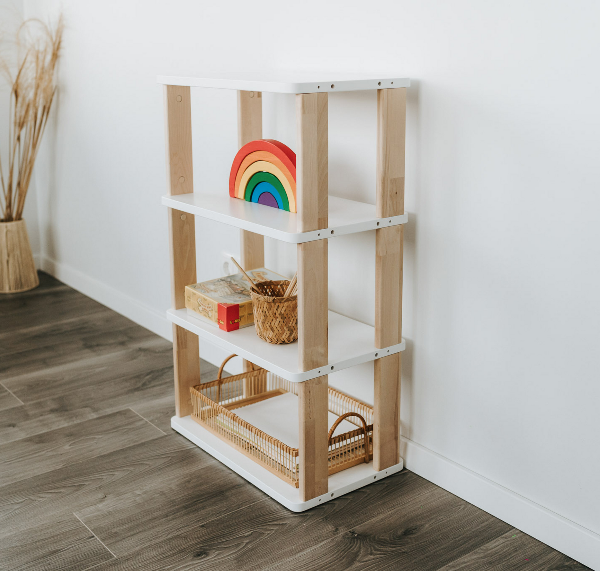 Modular Montessori Mini Shelf for Kids Toy Storage Nursery Shelves