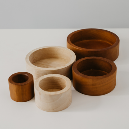 Set of 2 Bundle - Stacking & Nesting Bowls | Wooden Ball Set of 50 