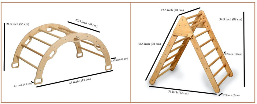 5 Pieces Climbing Set - Triangle / Arch Rocker, XL Pillow & 2 Ramps