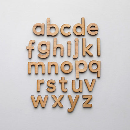 Wooden Alphabet Set - Montessori Movable Alphabet Set, Maple