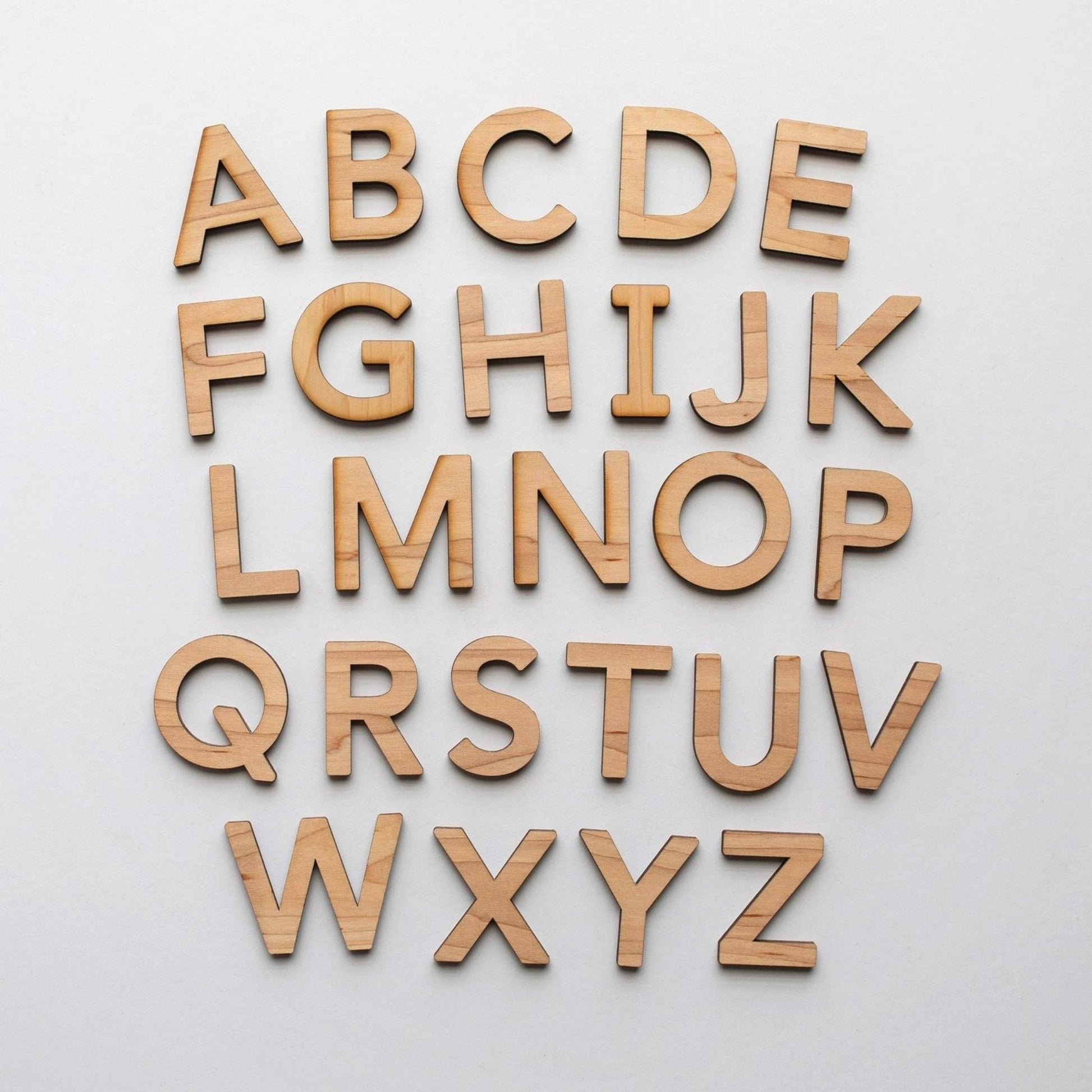 Wooden Alphabet Set - Montessori Movable Alphabet Set, Maple