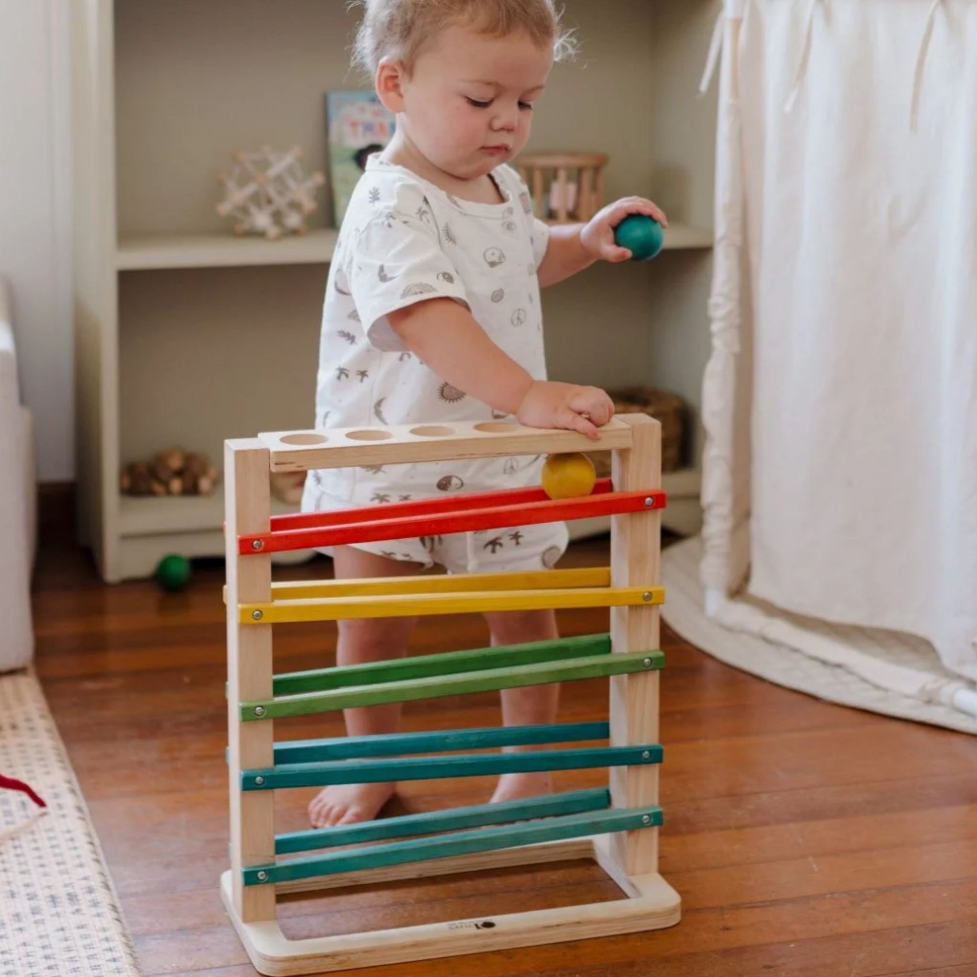 Montessori Wooden Ball Tracker