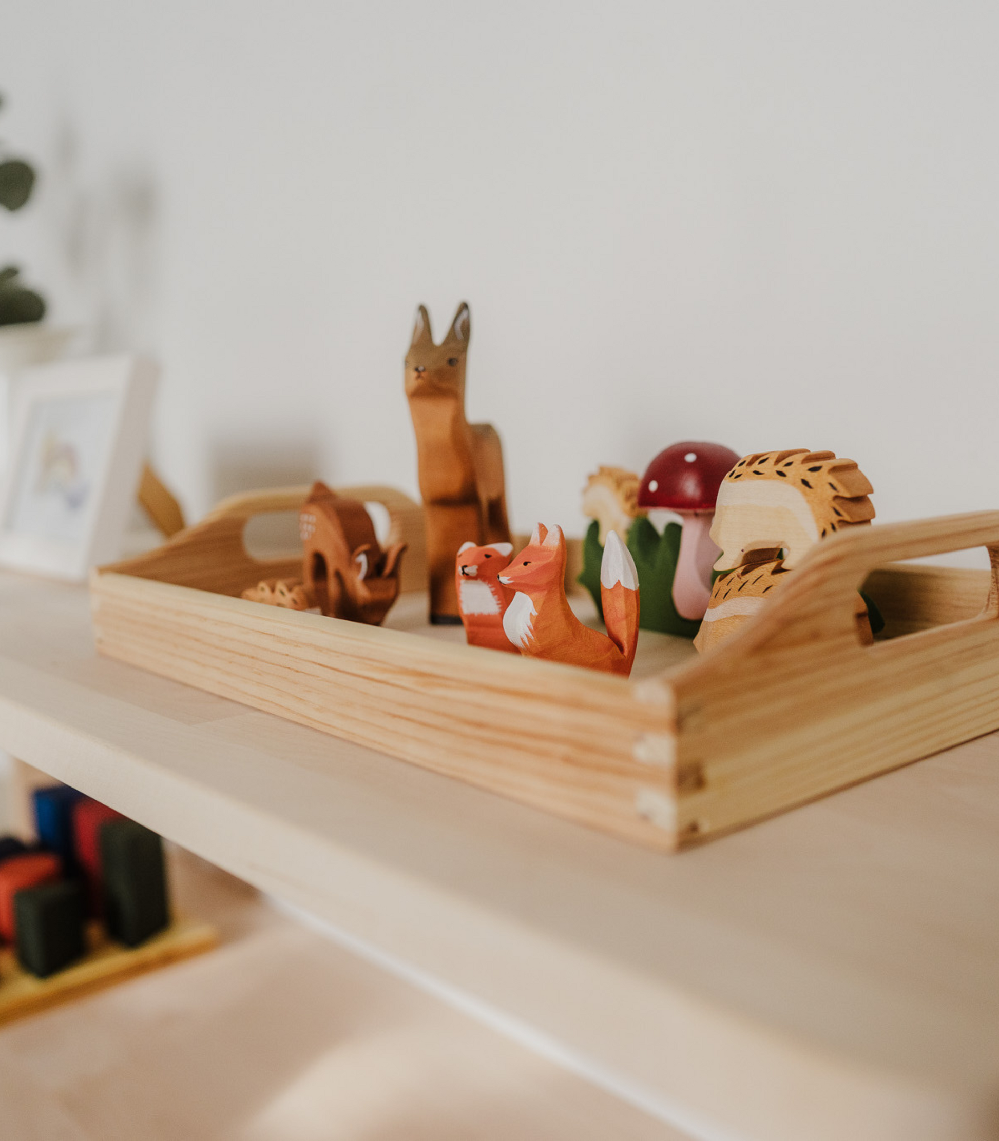 Modular Montessori Shelf Straight for Kids Toy Storage Nursery Shelves