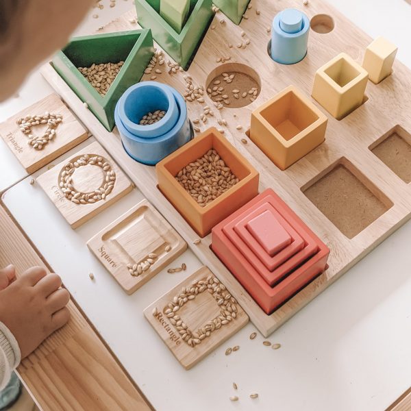 Montessori-Inspired Shape Sorter & Stacker