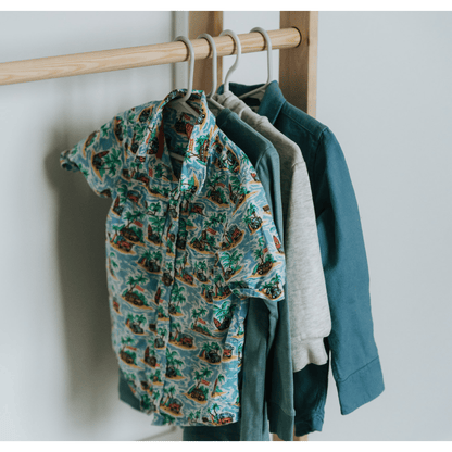 Wooden Montessori Wardrobe for Kids | Children Wardrobe Montessori Clothing Rack - The Nurturing Nook