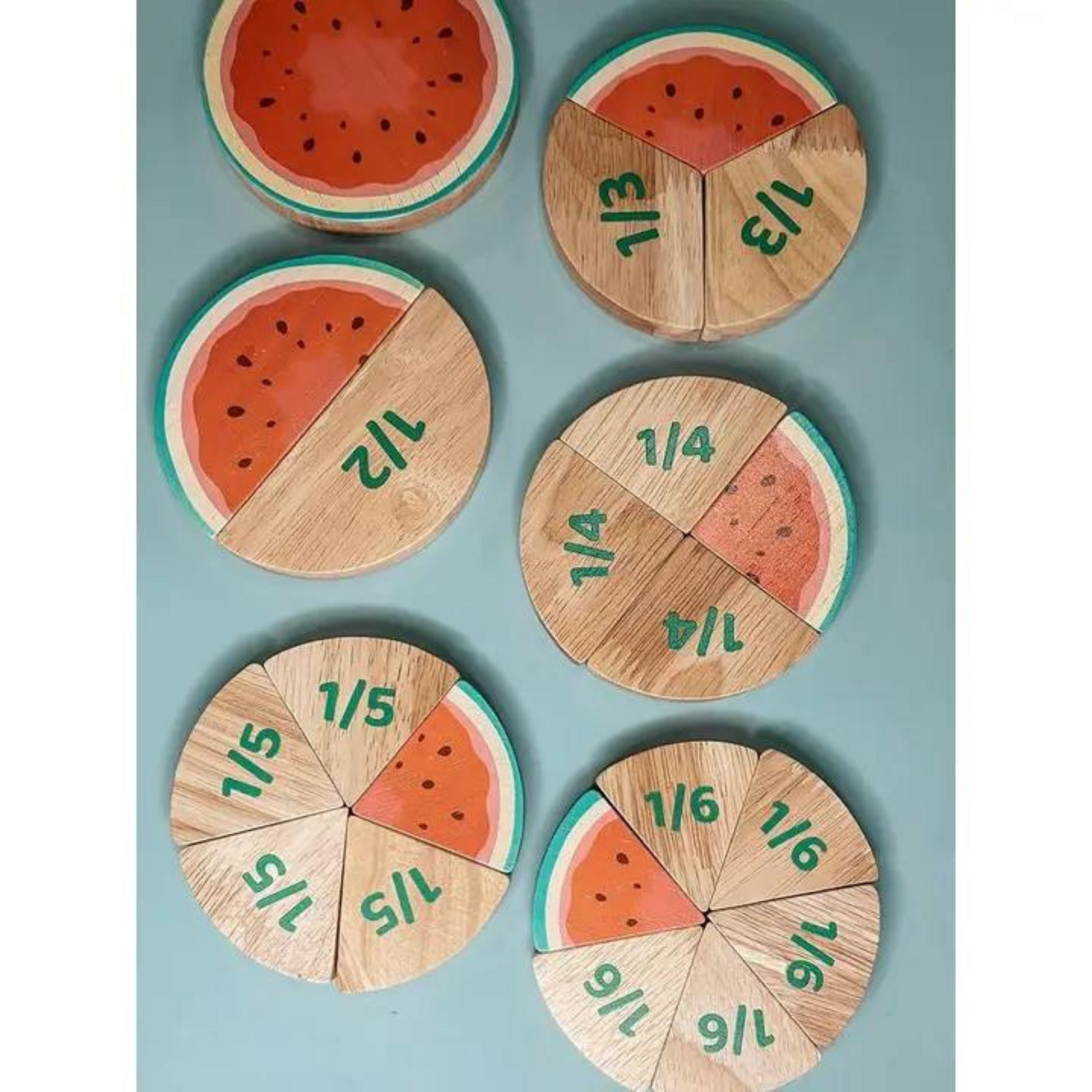 Watermelon Fraction Set