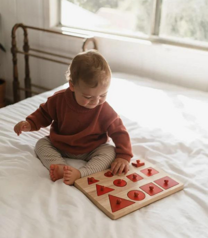 Toddler Bundle - Montessori Cylinder Post Box | Toddler Knob Shapes Puzzle