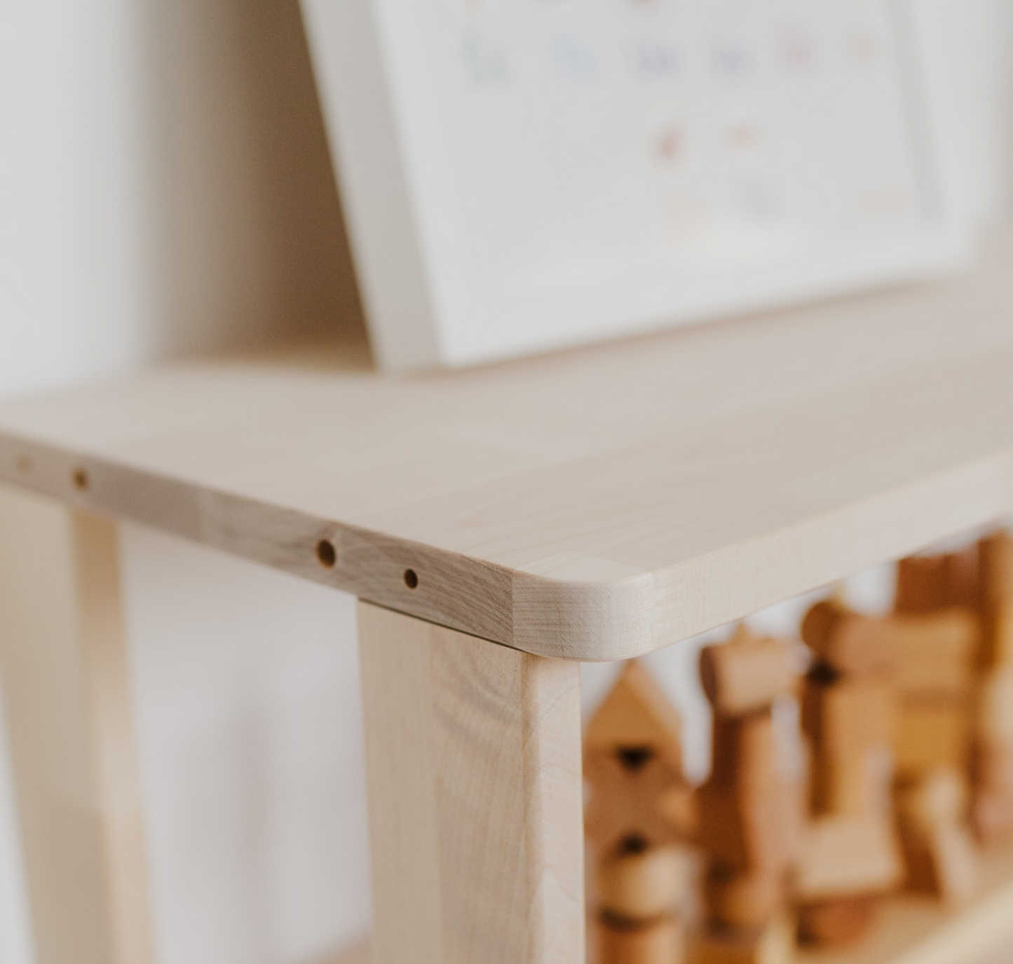 Wooden Montessori Bookshelf for Kids | Toddler Bookshelf | Bookshelf Decor