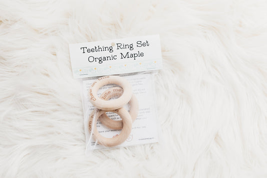 Teething Rings - Organic Wooden Teether - Fun Baby Gift