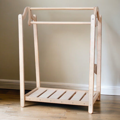 Montessori Wooden Kids Clothing Rack - The Nurturing Nook