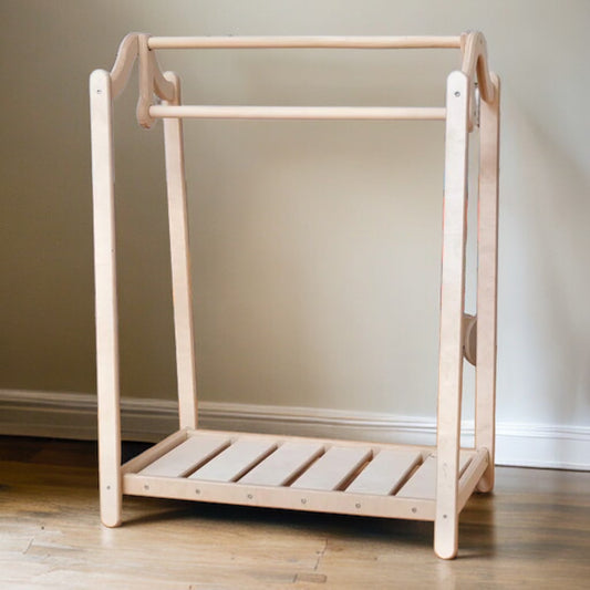 Montessori Wooden Kids Clothing Rack - The Nurturing Nook