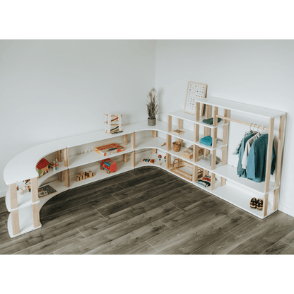 Wooden Montessori Wardrobe for Kids | Children Clothing Rack