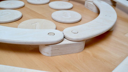 Circular Wooden Balance Beam Set