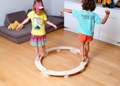 Circular Wooden Balance Beam Set