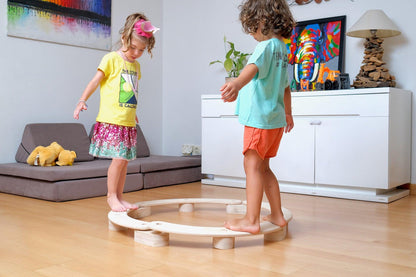 Circular Wooden Balance Beam Set