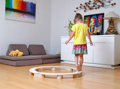 Circular Wooden Balance Beam Set