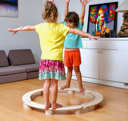 Circular Wooden Balance Beam Set