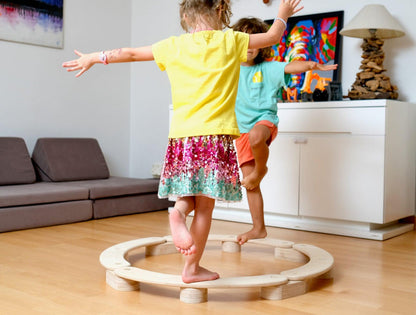 Circular Wooden Balance Beam Set