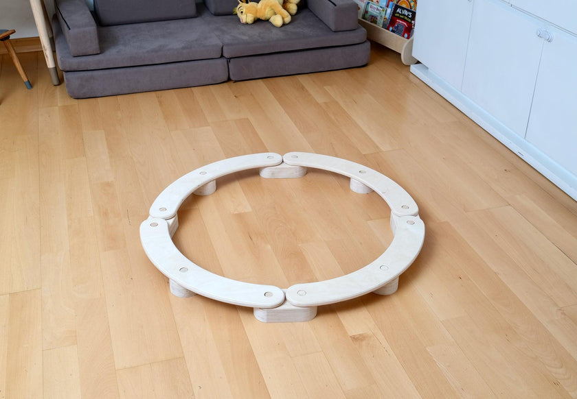 Circular Wooden Balance Beam Set
