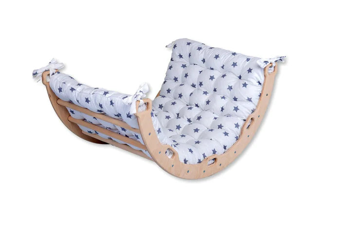 5 Piece Climbing Set: Climbing Triangle / Arch Rocker, XL Pillow and 2 Ramps - The Nurturing Nook