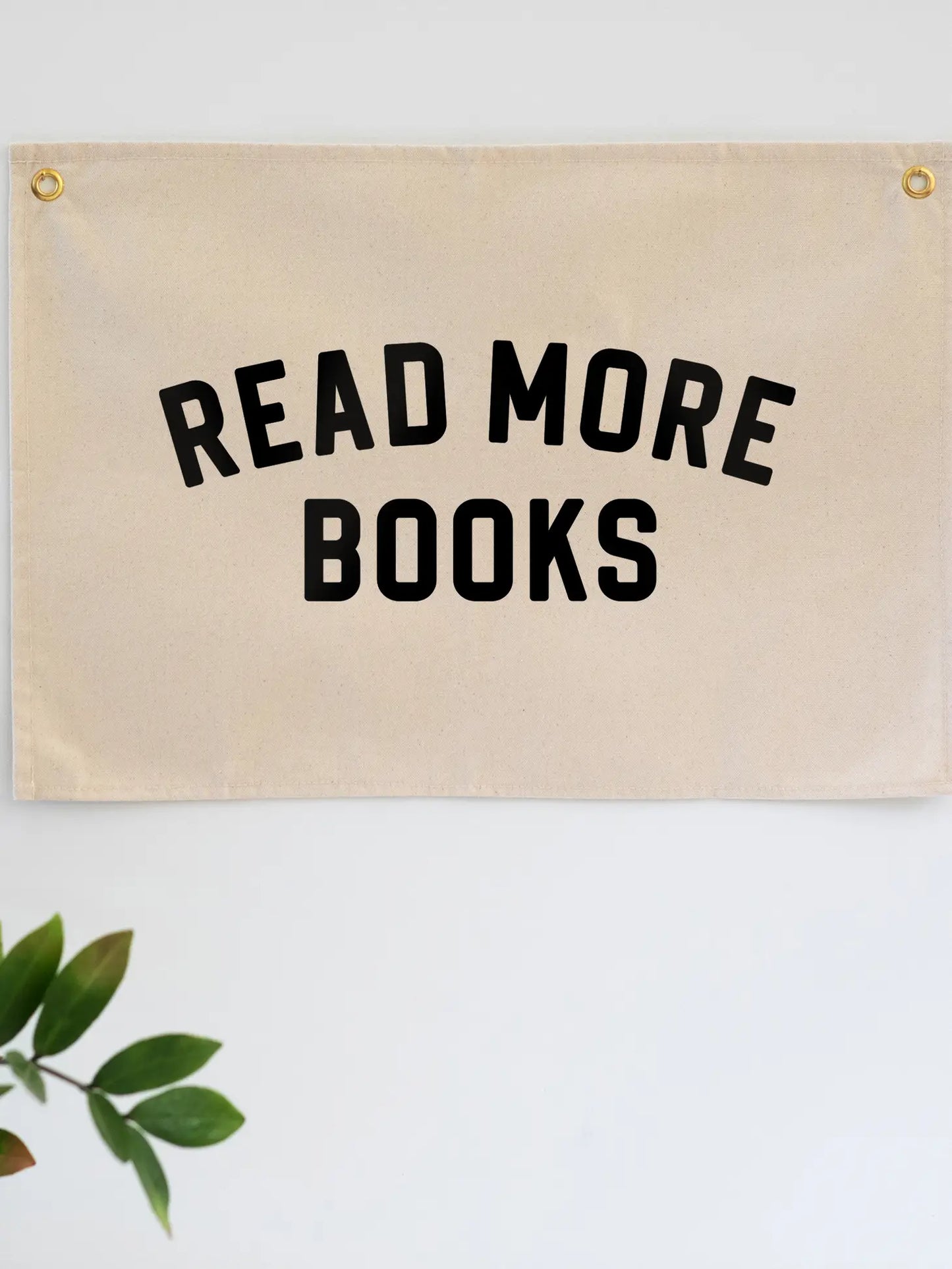 Read More Books" Modern Canvas Banner • Reading Wall Flag