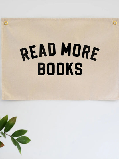 Read More Books" Modern Canvas Banner • Reading Wall Flag