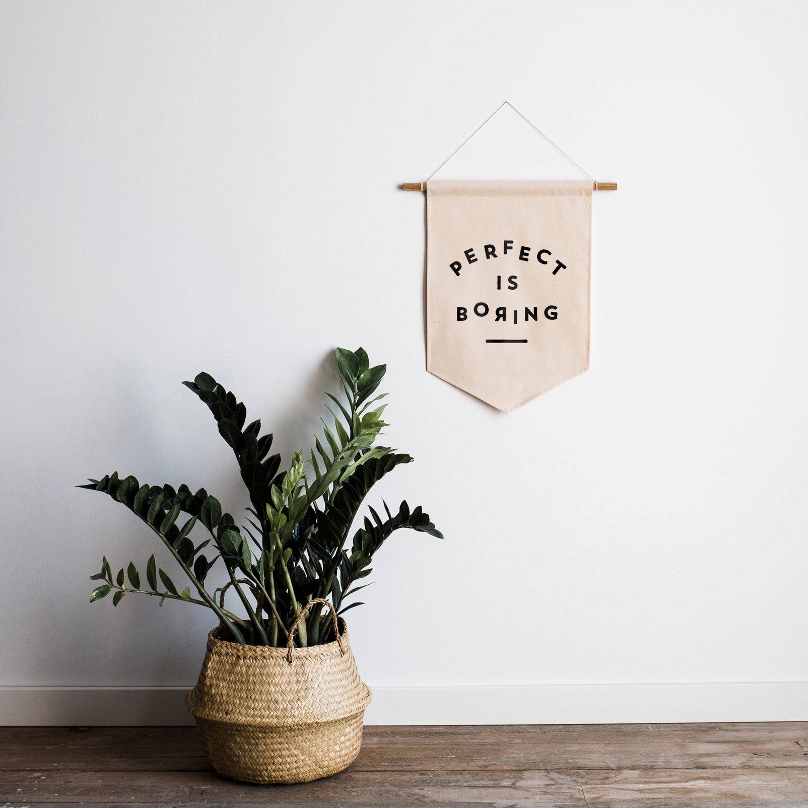 "Perfect Is Boring" Canvas Banner - The Nurturing Nook