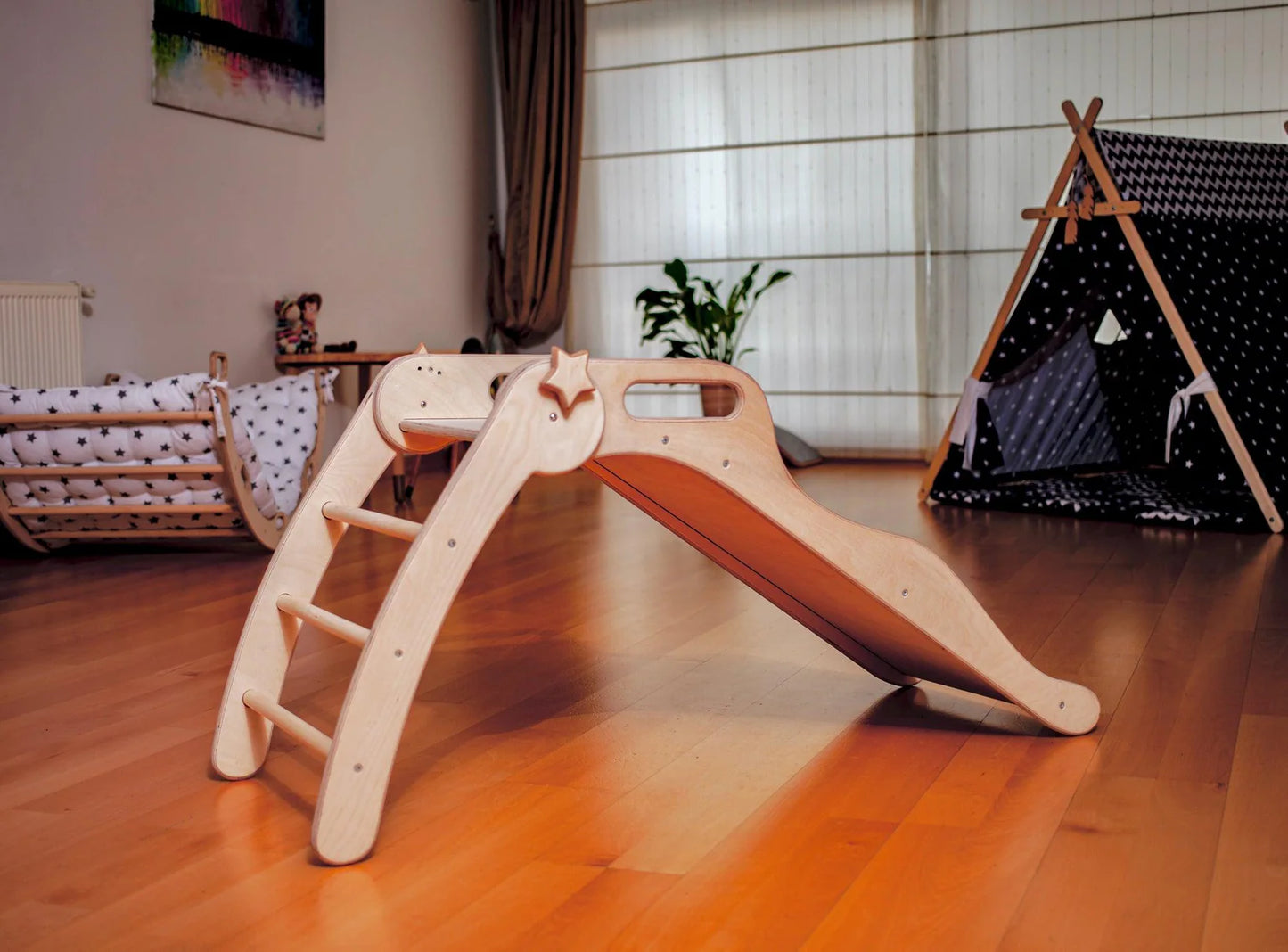 Foldable Wooden Slide - The Nurturing Nook